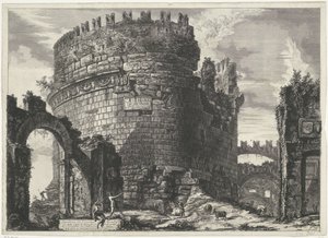 Tombe de Caecilia Metella à Rome (Vedute di Roma disegnate ed incise da Giambattista Piranesi architetto Veneziano)