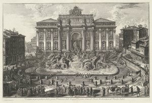 Fontaine de Trevi à Rome (Veduta in prospettiva della gran Fontana dell
