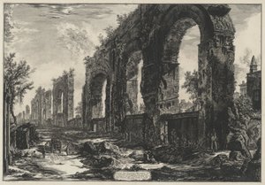 Vestiges des aqueducs néroniens (tiré de : Vedute di Roma) - Giovanni Battista Piranesi