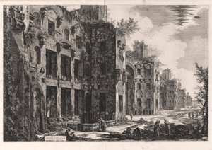 Vue des restes supérieurs des Thermes de Dioclétien à Santa Maria degli Angeli (intérieur du Frigidarium : mur sud), de Vedute di Roma (Vues de Rome) - Giovanni Battista Piranesi