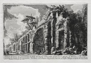 Veduta dei muri che investivano le falde del Monte Celio - Giovanni Battista Piranesi