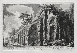 Veduta des murs qui investissaient les pentes du Mont Celius - Giovanni Battista Piranesi