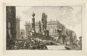 Veduta del Campidoglio di fianco (Vue du Capitole, de côté), de Vedute di Roma - Giovanni Battista Piranesi