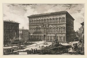 Vue du Palais Farnèse, de Vedute di Roma - Giovanni Battista Piranesi