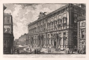 Vue du Palazzo construit sur le Quirinal pour le Secrétaire des Brefs et le Conseil Sacré, de Vedute di Roma - Giovanni Battista Piranesi