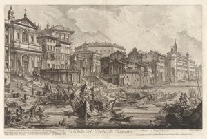 Vue du port de Ripetta, de Vedute di Roma - Giovanni Battista Piranesi