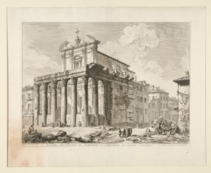 Veduta del Tempio di Antonino e Faustina in Campo Vaccino. (Vue du Temple d