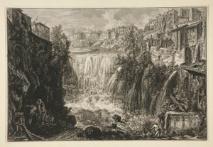 Vue de la Grande Cascade à Tivoli, de Vedute di Roma - Giovanni Battista Piranesi