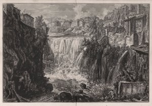 Vue de la cascade de Tivoli, de Vedute di Roma - Giovanni Battista Piranesi