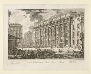 Vue de la Douane de Terre à Piazza di Pietra, de Vedute di Roma - Giovanni Battista Piranesi