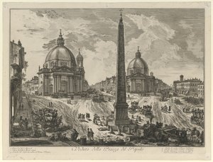 Vue de la Piazza del Popolo - Giovanni Battista Piranesi