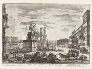 Vue de la Piazza di Monte Cavallo - Giovanni Battista Piranesi