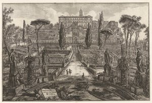 Veduta della Villa Estnse in Tivoli (Vue de la Villa d