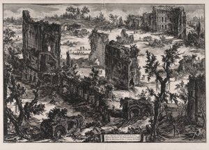Vue des Thermes de Titus, des Vues de Rome