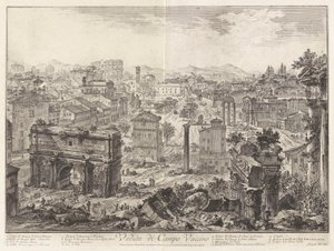 Vue du Campo Vaccino, de Vedute di Roma - Giovanni Battista Piranesi