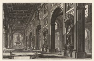 Vue intérieure de la basilique Saint-Jean-de-Latran, tirée de « Vedute di Roma » - Giovanni Battista Piranesi