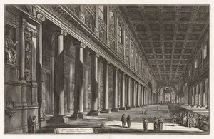 Vue intérieure de la basilique Sainte-Marie-Majeure, de Vedute di Roma (Vues de Rome) - Giovanni Battista Piranesi