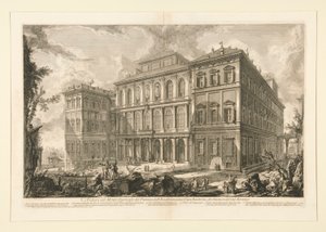 Vue sur le Mont Quirinal du Palais dell - Giovanni Battista Piranesi
