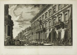 Vue le long de la Via del Corso du Palazzo dell