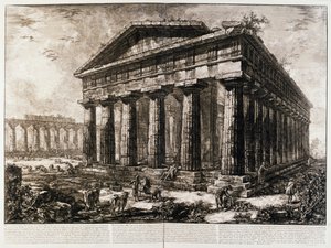 Vue du Temple de Neptune à Paestum - Giovanni Battista Piranesi