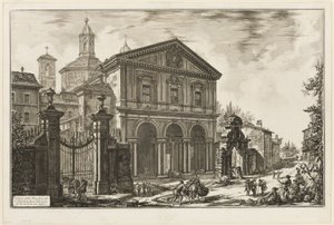 Vue de la basilique de San Sebastiano fuori delle mura sur la voie Appienne, de Vues de Rome - Giovanni Battista Piranesi