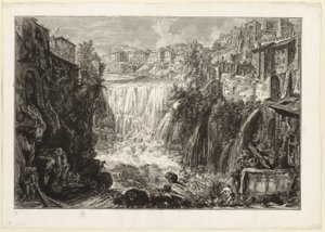 Vue de la grande cascade à Tivoli, de Vues de Rome - Giovanni Battista Piranesi