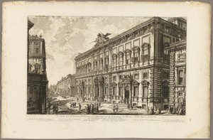 Vue du Palazzo della Consulta sur le Quirinal abritant le Secrétariat papal, des vues de Rome - Giovanni Battista Piranesi