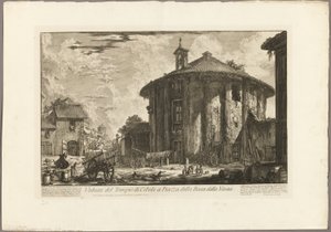 Vue du Temple de Cybèle sur la Piazza de la Bocca della Verità, de Vues de Rome