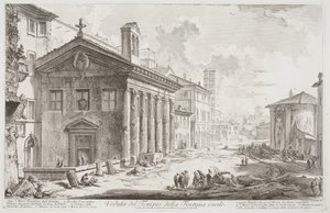 Vue du Temple de Fortuna Virilis, maintenant l