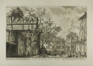 Vue du temple de Jupiter Tonans [Jupiter le Tonnerre], des Vues de Rome - Giovanni Battista Piranesi