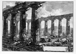 Vue des temples de Paestum - Giovanni Battista Piranesi