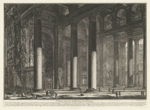 Vestibule du Panthéon à Rome, Vues de Rome, Vedute di Roma dessinées et gravées par Giambattista Piranesi architecte vénitien