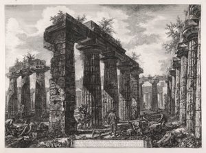 Vue des restes du Pronaos de l - Giovanni Battista Piranesi
