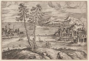 Paysage avec Deux Arbres - Giovanni Battista Pittoni