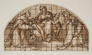 Lunette avec la Vierge à l