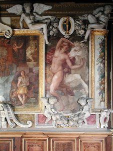 Figure féminine avec un cheval, de la Galerie de François Ier, 1530-40 - Giovanni Battista Rosso Fiorentino