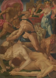 Moïse défendant les filles de Jethro, c.1523 - Giovanni Battista Rosso Fiorentino