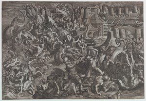 Bataille Navale entre Grecs et Troyens