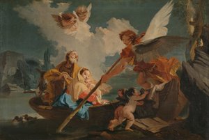 Fuite en Égypte - Giovanni Battista Tiepolo (follower of)