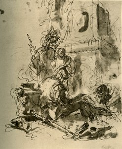 Un soldat assis, milieu du 18ème siècle, 1928 - Giovanni Battista Tiepolo