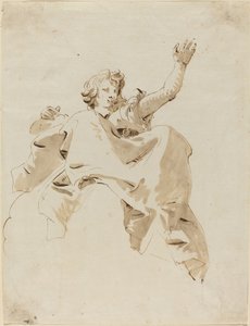 Une femme assise sur un nuage, vue d