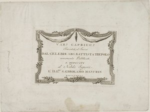 Frontispice de Capricci - Giovanni Battista Tiepolo