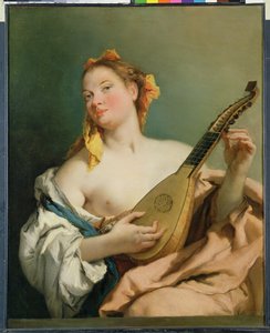 Fille avec une mandoline, 1755-60
