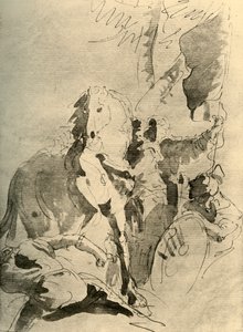Groupe de soldats avec un cheval, milieu du XVIIIe siècle, 1928 - Giovanni Battista Tiepolo