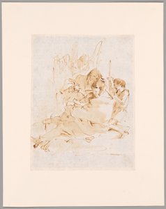 Sainte Famille avec saint Jean et deux anges - Giovanni Battista Tiepolo