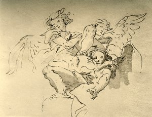 Anges planants, milieu du 18ème siècle, 1928 - Giovanni Battista Tiepolo
