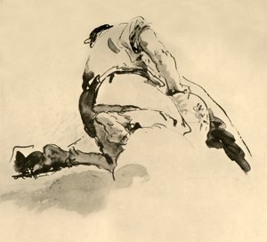 Figure agenouillée vue de dos, milieu du 18ème siècle, 1928