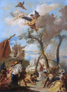 Les Hébreux recueillant la manne dans le désert (croquis) - Giovanni Battista Tiepolo