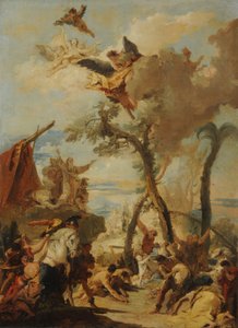 Les Hébreux ramassant la manne dans le désert (esquisse) - Giovanni Battista Tiepolo