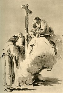 Madone avec deux moines saints, milieu du XVIIIe siècle, 1928 - Giovanni Battista Tiepolo
